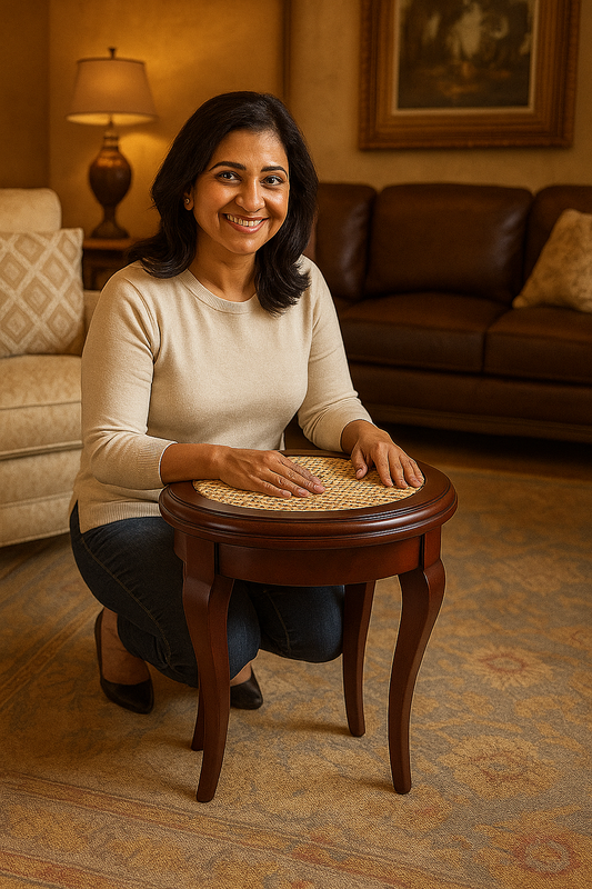 Cane Luxe Side Table