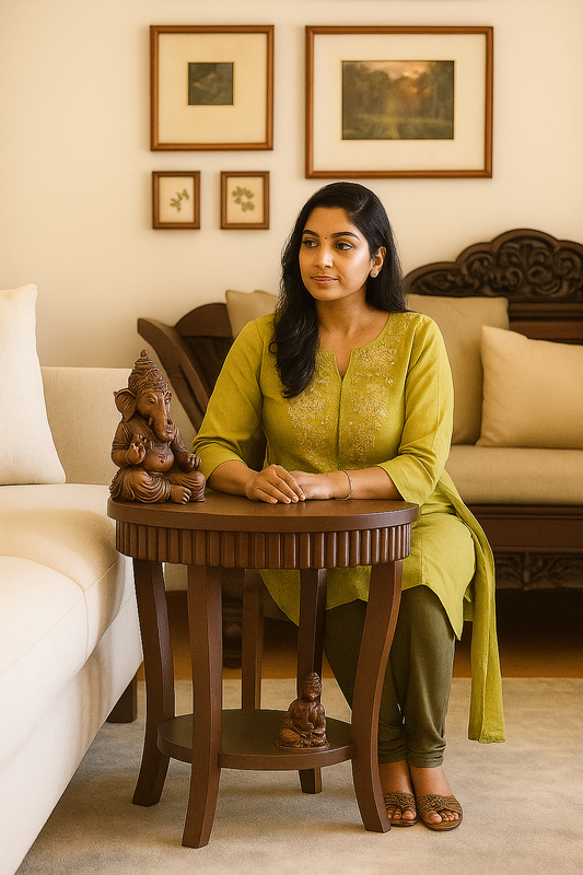 Serene Circle Side Table