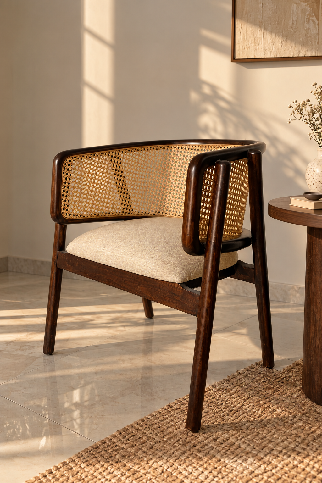 Elara Cane Accent Chair