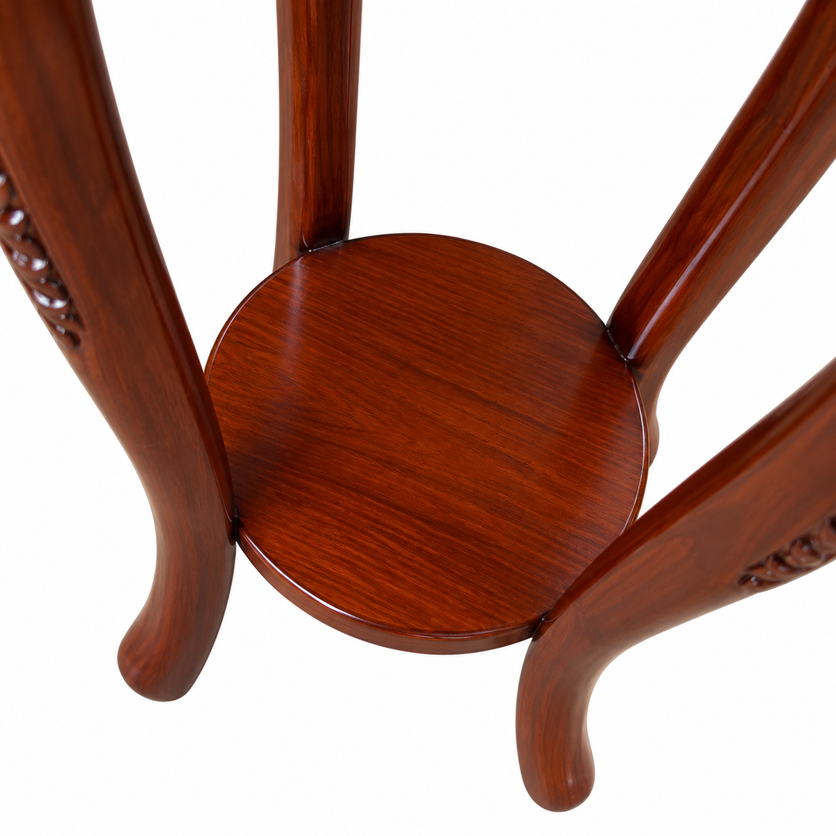 GraceCurve Teak End Table – Light Walnut