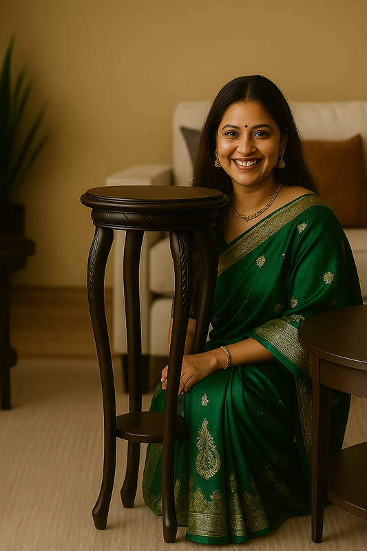 GraceCurve Teak End Table