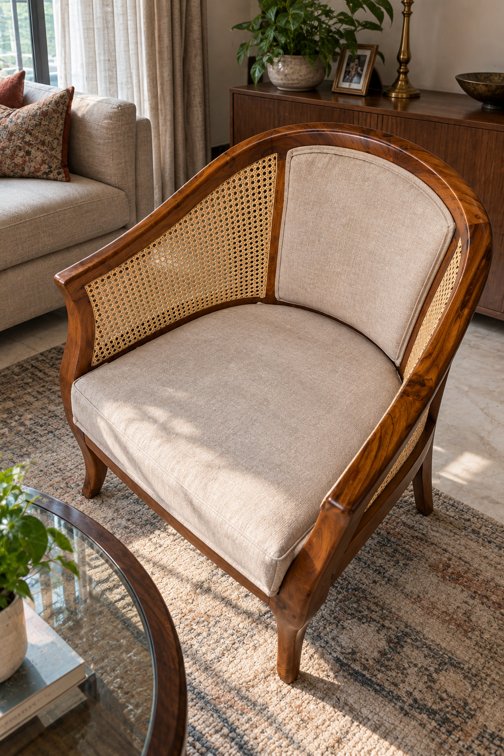 GraceCurve Cane Chair